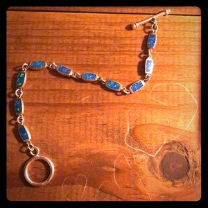 .925 silver Mexican fire🔥opal bracelet